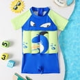 thumbnail image 7 of URMAGIC URMAGIC Toddler Kid Little Boy Girl Ugly Shark One Piece Flotation Buoyancy Swimsuit UPF 50+, 7 of 7