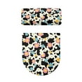 thumbnail image 5 of FORUDESIGNS Flower Cow Print 2 Pcs Toilet Lid Covers Set, Machine Washable Seat Covers, Bathroom Stretch Adjustable Toilet Lid Seat Protector Cover with Elastic Bottom, 5 of 8