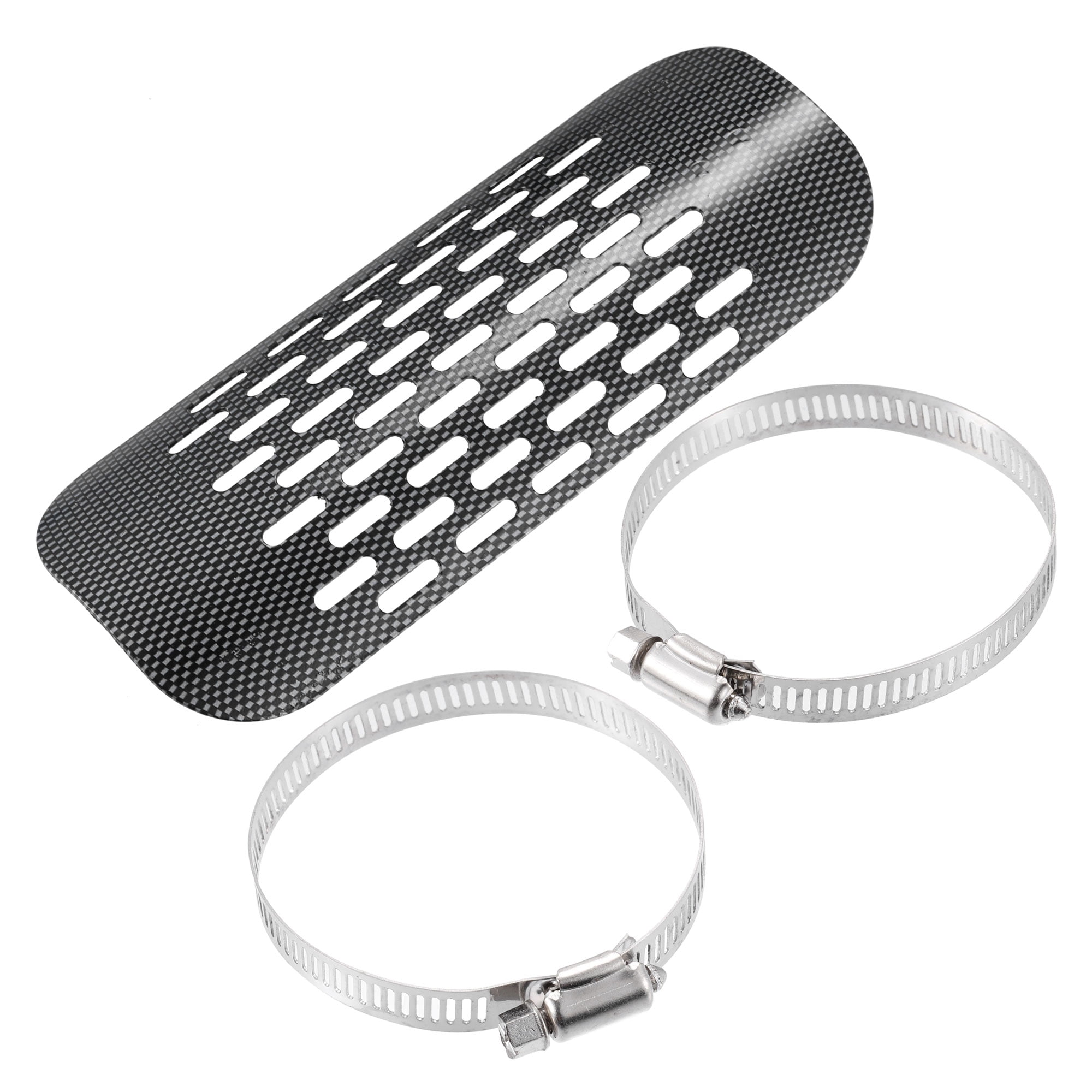 Unique Bargains 1 Set Universal Motorbike Exhaust Heat Shield Pipe Shield  Exhaust Guard Carbon Fiber Pattern Black | Walmart Canada