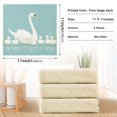 thumbnail image 6 of Yayeee 6 Pack Kitchen Dish Cloths for Washing Dishes Soft Absorbent Microfiber Towels, White Cartoon Swan, 6 of 9
