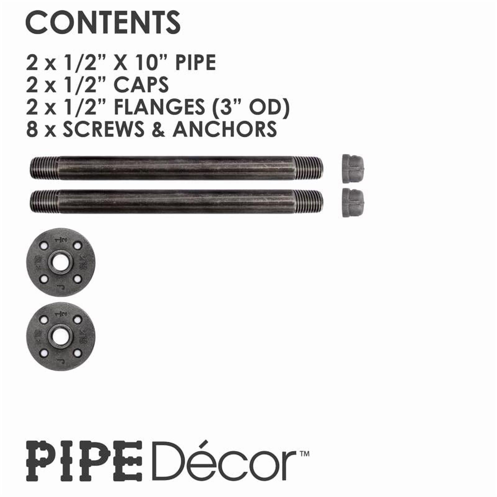 STZ Industries Black Steel Shelf Bracket 8 in. L