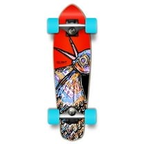 Yocaher Longboard complete Micro Cruiser 25" x 6.5" w/Premium Black grip tape, heavy duty Aluminum Alloy truck, 62mm Wheels, ABEC -9 Bearings - The Bird Red