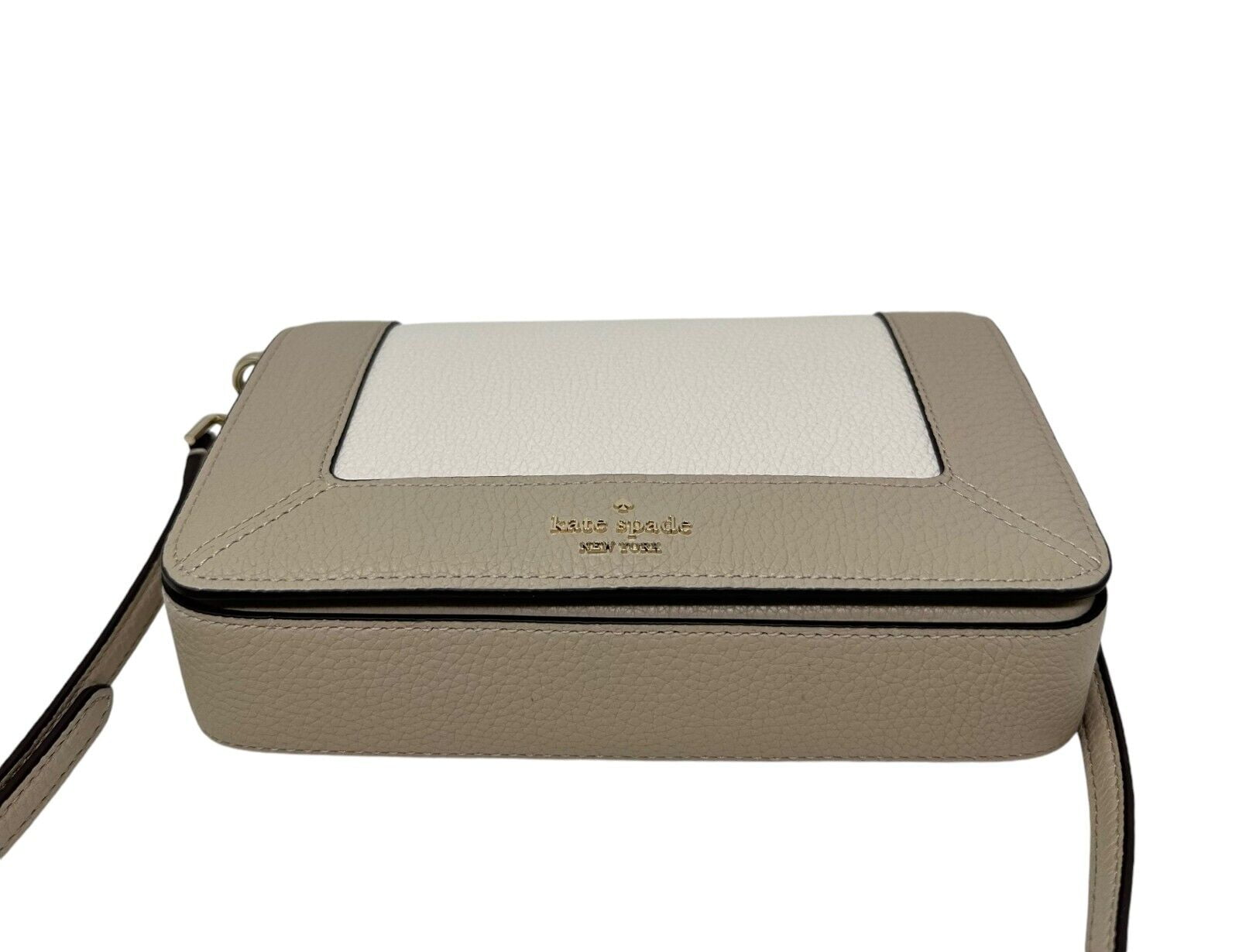 Kate Spade Lena Colorblock Mini Flap Light Sand Leather Crossbody