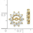 thumbnail image 2 of Finest Gold 14K Yellow Gold Fancy Diamond Earrings Jacket Mounting, 2 of 2