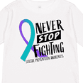 thumbnail image 4 of Inktastic Never Stop Fighting Suicide Prevention Awareness Ribbon Boys or Girls Long Sleeve Toddler T-Shirt, 4 of 5
