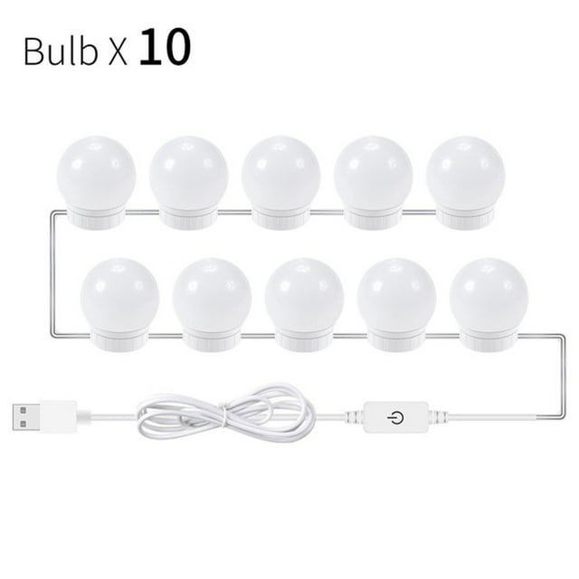 Kit de Luces LED leyfeng para Espejo de Tocador 10 Bombillas Regulables