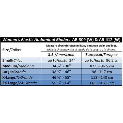 ITA-MED Breathable Elastic Abdominal Binder for Women, Waist Shaper, AB-412(W), xl