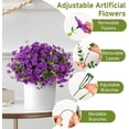 thumbnail image 4 of 24 Bundles Artificial Flowers for Outdoors Decoration, UV Resistant Silk Violet Faux Colorful Daisy Eucalyptus Spring Fake Plants for Outside Indoor Yard Home Patio Porch Decor, Purple, 4 of 17