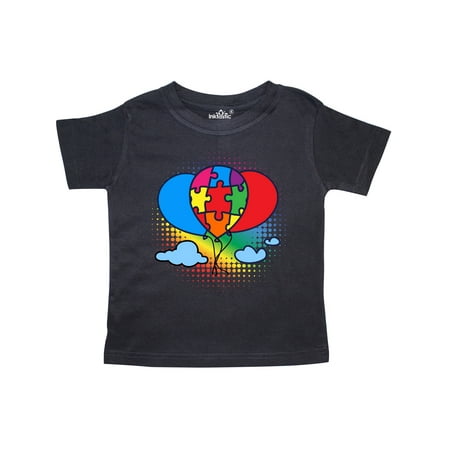 

Inktastic Autism Awareness Puzzle Ribbon Balloon Gift Toddler Toddler Girl T-Shirt