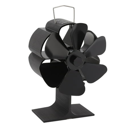 

Fireplace Stove Fan Aluminum Alloy 1400rpm 6 Blades Energy Saving Low Noise Stove Fan High Temperature Resistant For Winter