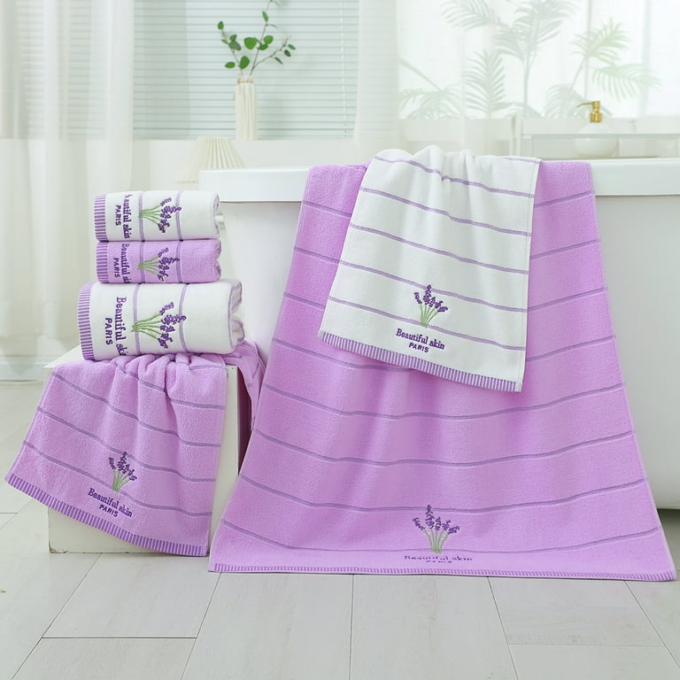 Cream, Lavender, and Sage Organic Cotton Kitchen Towels: Set of 2 100% Cotton  Dish Towels Multifunctional Hand-loomed Tight Weave 