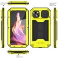 thumbnail image 4 of Allytech Rugged Case for iPhone 15 Plus with Screen Protector & Camera Lens Sliding Cover, Anti-Drop Shockproof Dustproof Hidden Kickstand Heavy Duty Triple-Layer Protection Shell, Yellow, 4 of 7