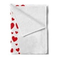 thumbnail image 2 of Engagement Party Soft Flannel Fleece Blanket, Wedding Proposal of Romantic Couple with Hearts Image Happiness, Cozy Plush for Indoor and Outdoor Use, 70" x 90", Black White and Red, by Ambesonne, 2 of 5