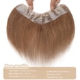 thumbnail image 2 of Benehair 100% Remy Human Hair Hairline Toupee Forehaead Replacement Hairpiece Full PU Toupee V-Looped For Blad Man Brown(4cm*18cm ), 2 of 8