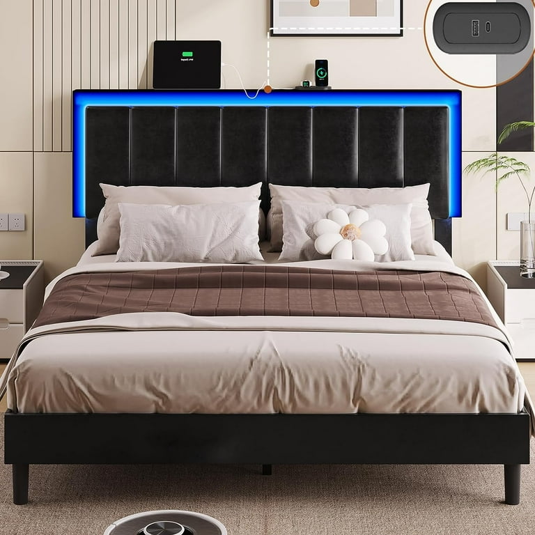 Led lights hotsell on headboard
