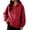 Red, variant on Zip Up Jackets for Women Fall Fashion Hoodie Sport Casual Long Sleeve Hooded Crop Sweatshirt Coat with Pocket (XL, Black)
