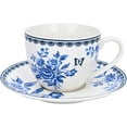 thumbnail image 3 of STP Porcelain J-217505 Tea Cups and Saucers, Vintage Indigo, Bone China Porcelain, Floral Design, Set of 4, 8.8 fl oz (260 ml), 3 of 5