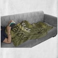 thumbnail image 6 of Vintage Soft Flannel Fleece Throw Blanket, Outdoor Adventure a Poster About Climbing Vintage Pattern Print, Cozy Plush for Indoor and Outdoor Use, 50" x 60", Olive Green and Yellow, by Ambesonne, 6 of 6