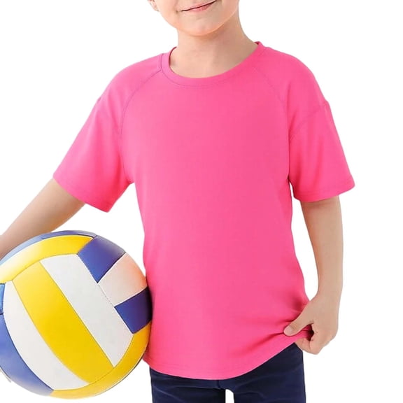 Kids UPF Sun Protection Rash Guard Shirt 3-12Y Boys Quick Dry Short Sleeve Swim Shirt For Beach Pool Summer Water Activities