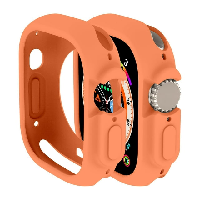 LEIXIUER Compatible avec Apple Watch Ultra Étui 49mm Antichoc en Silicone TPU Couverture Protectrice Pare-Chocs Absorbant les Chocs Résistant aux Rayures pour Apple Watch Ultra 49mm