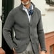 thumbnail image 2 of Suéter de moda europea y americana, suéter de punto de color sólido de manga larga informal para hombre, ropa de abrigo para hombre, 2 of 6