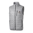 thumbnail image 2 of Men's Cutter & Buck  Gray ETSU Buccaneers Vault Rainier PrimaLoft Eco Insulated Full-Zip Puffer Vest, 2 of 3
