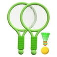 thumbnail image 2 of Juego de tenis de bádminton para niños, raqueta de tenis de entrenamiento, raqueta de bádminton portátil Verde, 2 of 8