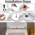 thumbnail image 4 of 2 Pieces Toilet Seat Hinge Fixings, Quick Release Hinges, Toilet Seat Hinge Fixings, with Replacement Rubber Screws, 4 of 5