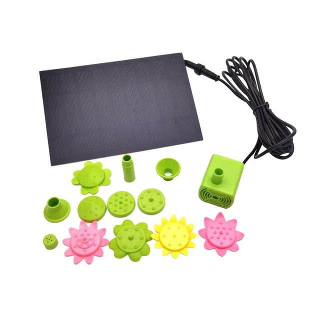 Bomba De Agua Solar En Forma De Pétalo 9V 1.8W Fuente De Energía Solar Para Exteriores Fácil De Usar Con 9 Boquillas Para Jardín Estanque De Peces Speravity HA015021-00