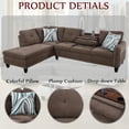 thumbnail image 2 of Caberryne Fabric Sectional Sofa for Living Room Furniture Set, L-Shape Sofa Sectional Couch with Hidden Table for Living Room/Office/Small Space/Apartment(A-Gray), 2 of 5