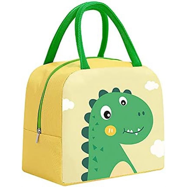 Bolsas de almuerzo para niños de 5 litros, bolsas térmicas impermeables para comidas para niños, bolsas escolares Bento, bolsas aisladas para niños pequeños, bolsas aisladas para niñas y niños en la escuela y picnic (dinosaurio) ER