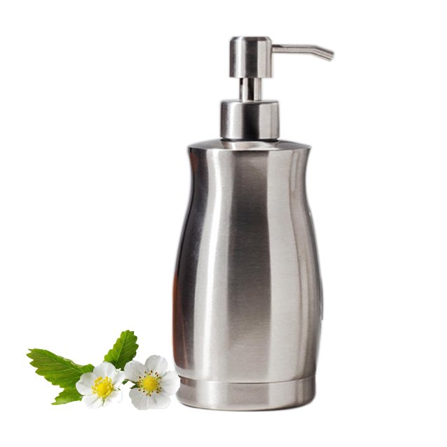 Dispensador de jabón ZEBEYIMA de acero inoxidable cepillado, 400 ml