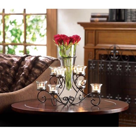 Large Vase Black Iron Candle Holder Candelabra Wedding Table Large Vase Black Iron Candle Holder Candelabra Wedding Table Centerpieces Made Of Wrought