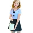 thumbnail image 3 of Naiovety Traje de baño para adolescentes Estilo de moda y tela cómoda disponible en vestido de varios colores Traje de baño naranja blanco 3XL, 3 of 6