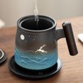 thumbnail image 4 of Taza de café creativa y con tapa hecha a mano con mango de madera para beber E, 4 of 9