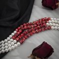 thumbnail image 5 of NICKSUN Women Halloween Multi‑Layer Choker Necklace, White Imitation Pearl & Red Speckled Beaded Collar Choker, Gothic Cosplay Statement Neck Jewelry for Halloween Party Costume, 5 of 8