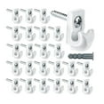 Mornei 24Pcs Shelf Bracket for Wire Closet Shelving Heavy Duty White