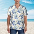 thumbnail image 4 of Lsque Daisies Flowers pattern Hawaiian Shirt for Men, Unisex Summer Beach Casual Short Sleeve Button Down Shirts-3X-Large, 4 of 9