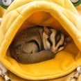 thumbnail image 4 of Small Pet Bed, Frog Plush 8X8 Inch Guinea Pig Bed, Enclosed Small Cat Bed Cave, Guinea Pig Hideout with Clips for Hanging, Soft Warm Light Green Plush Small Animal Bedding with, 4 of 7