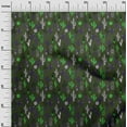 thumbnail image 3 of oneOone Georgette Viscose Green Fabric Cactus Craft Projects Decor Fabric Printed By The Yard 42 Inch Wide, 3 of 5