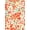 ORANGE/TURQ/AQUA, variant on Challis Rayon Printed Vespa Daisy, Floral Fabric, Dress Fabric (ORANGE/TURQ/AQUA, ByYard)