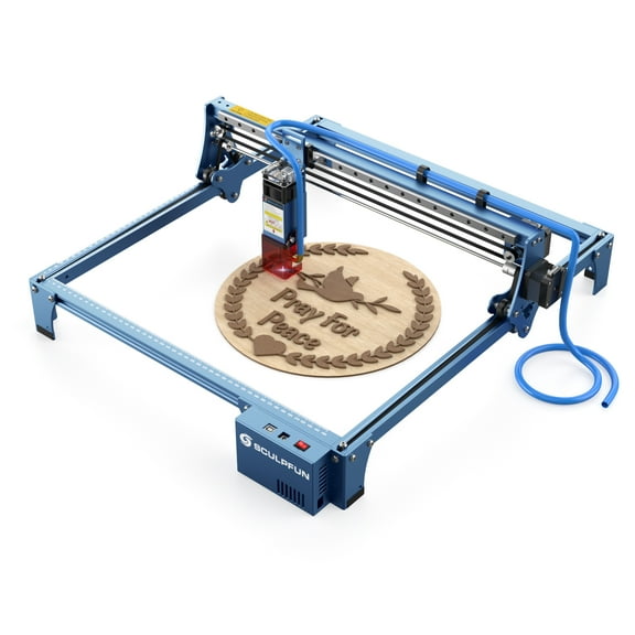 SCULPFUN S10 Laser Engraver 10W Engraving Cutting Machine w/Air Assist Nozzle Tube for Wood US
