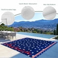 thumbnail image 3 of 4th of July Outdoor Rug for Patio/Deck/Porch, Non-Slip Large Area Rug 3 x 5 Ft, Independence Day American Patriotic Stars Blue Indoor Outdoor Rugs Washable Area Rugs, Camping Rug Carpet Runner, 3 of 8