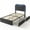 Black, variant on Kojooin Boucle Bed Frame with 2 Storage Drawers. Upholstered Platform Bed with LED Headboard and  Wood Slat Support