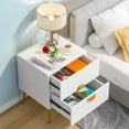 thumbnail image 4 of Tribesigns Nightstands, 2 Drawers Modern Nightstand, Bedside Tables with Gold Legs, Side Table for Bedroom, 4 of 7
