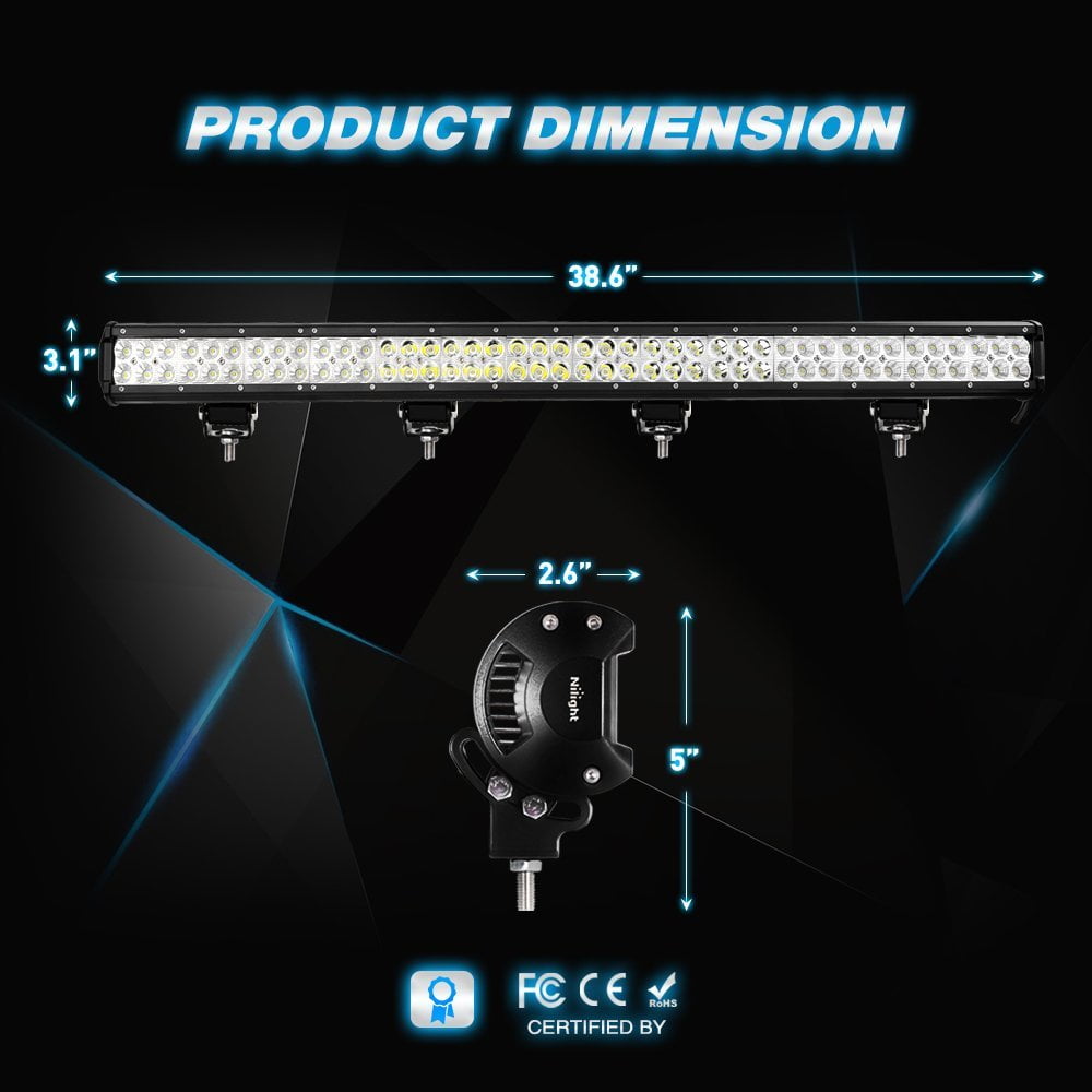 Nilight 39Inch 252W LED Work Light Bar Spot Flood Combo Fog Light Driving Lights Offroad Lighting for SUV UTE ATV Truck 4x4 Boat,2 Years Warranty