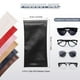 thumbnail image 2 of Estuche de gafas suave de 4 piezas, bolsa portátil de gafas con tapa de compresión, estuche de gafas de sol de cuero para mujeres (Negro), 2 of 7