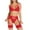 Red, variant on Fashion Sets for Women's Fishing net Lingerie Set, Suitable for Women's Sexy 4 Piece Lingerie Set Hollowed Out Lingeries with Garter