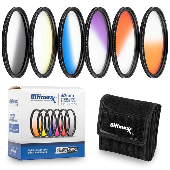 Kit de filtros Ultimaxx 49 mm de 6 piezas Color y Gris