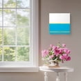 thumbnail image 4 of Framed Canvas Wall Art for Living Room Blue Wall Decor, Luxury Golden Stripes Lines Aesthetic Paintings for Bedroom Office Kitchen Bathroom, Ready to Hang Artwork Wall Pictures 8x8 Inch, 4 of 9